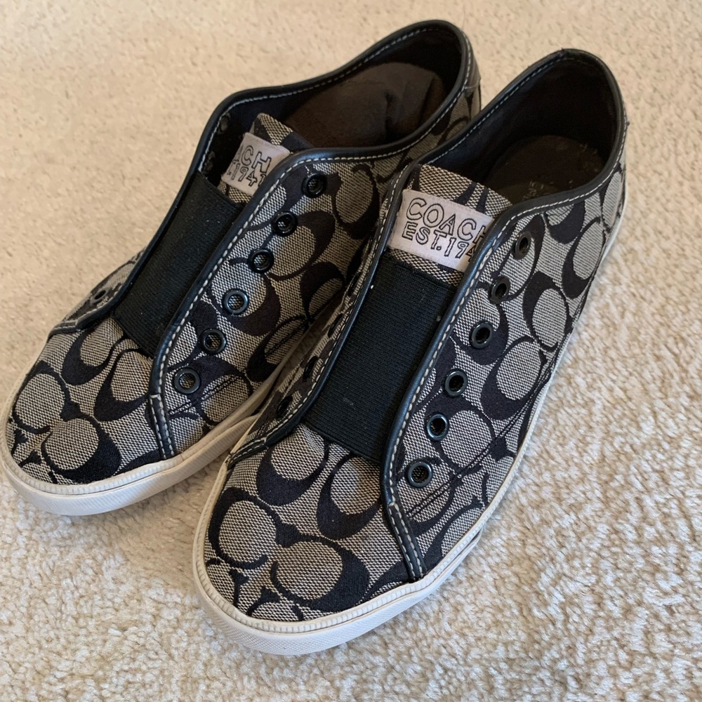 Coach Canvas Slip on Shoes